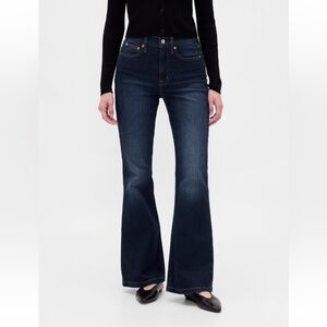 GAP Dark Wash High Rise Flare Jeans